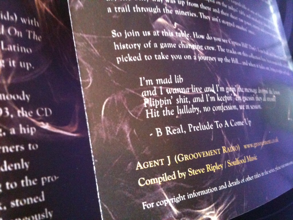 Cypress Hill sleeve notes